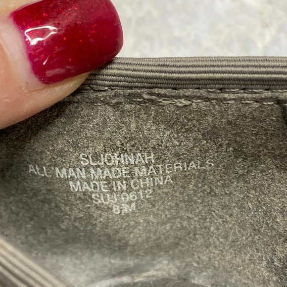 Sam & Libby Johnah Women's Silver Gray Snakeskin Ballet Flats Size 8.5 - Picture 7 of 12